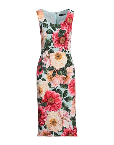 DOLCE&GABBANA Midi dress Turquoise 97% Viscose, 3% Elastane