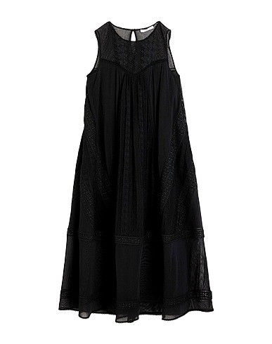 HIGH Midi dress Black 55% Cotton, 45% Polyester, Nylon