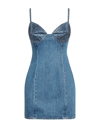 AREA Jeanskleid Blau 100% Baumwolle