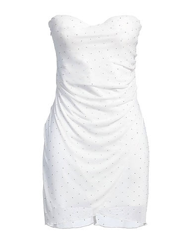 ROTATE BIRGER CHRISTENSEN Sheath dress White 95% Polyester, 5% Elastane