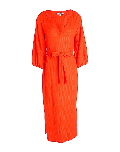 GARCIA Midi dress Tomato red 99% Polyester, 1% Elastane