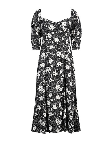 POLO RALPH LAUREN Midi dress Black 100% Linen