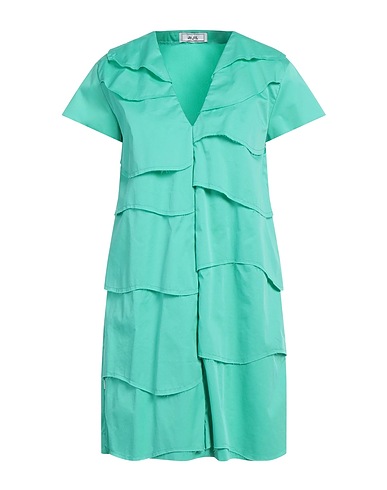 JIJIL Short dress Green 66% Cotton, 31% Polyamide, 3% Nylon