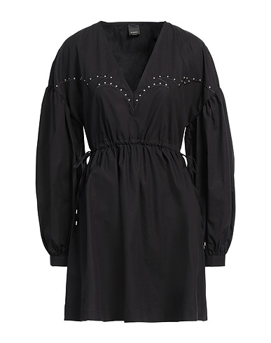 PINKO Short dress Black 100% Cotton, Brass