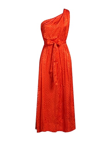 PINKO Long dress Orange 58% Viscose, 42% Polyamide