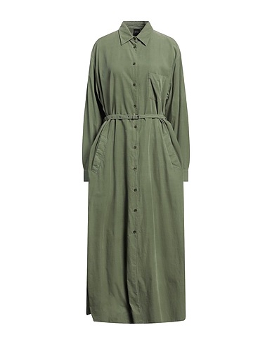 ASPESI Long dress Military green 100% Cotton