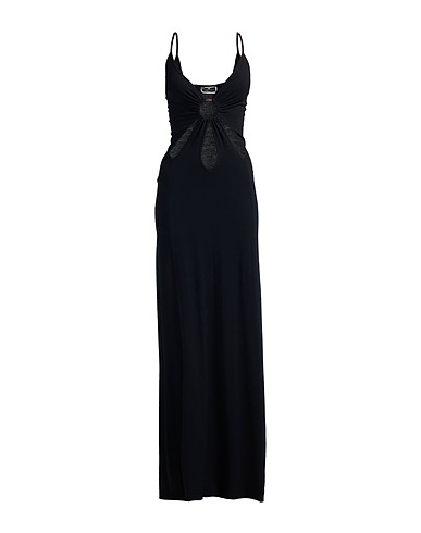 ELISABETTA FRANCHI Long dress Black 88% Viscose, 12% Polyester