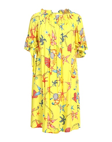 LAFTY LIE Kurzes Kleid Gelb 100% Viskose