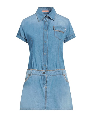 ERMANNO SCERVINO Shirt dress 100% Cotton, Aluminium, Viscose, Polyester, Elastane