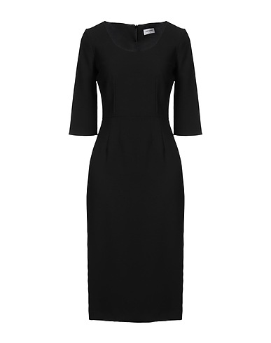 RUE DU BAC Midi dress Black 91% Polyester, 9% Elastane