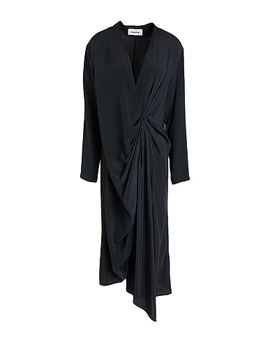 HACHE Midi dress Black 76% Acetate, 24% Silk