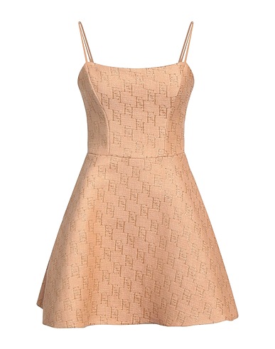 ELISABETTA FRANCHI Short dress Sand 97% Polyamide, 3% Polyester