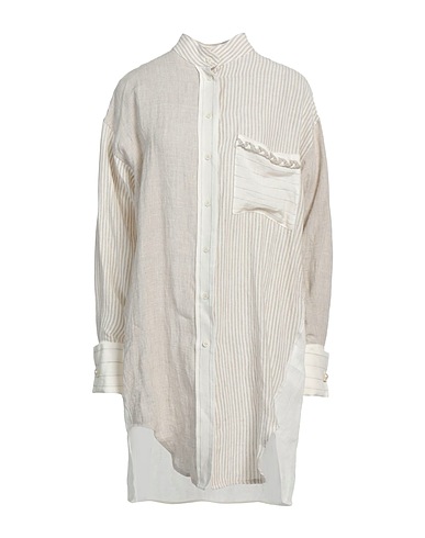 FORTE DEI MARMI COUTURE Shirt dress Beige 100% Linen