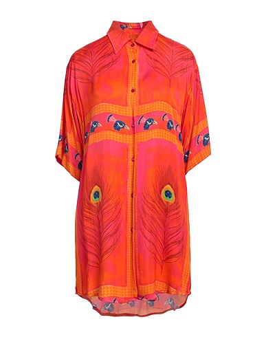 DÉPENDANCE Shirt dress Orange 100% Viscose