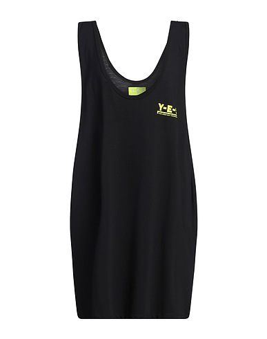Y-E-S YOUR EVERYDAY SUPERHERO Short dress Black 100% Cotton
