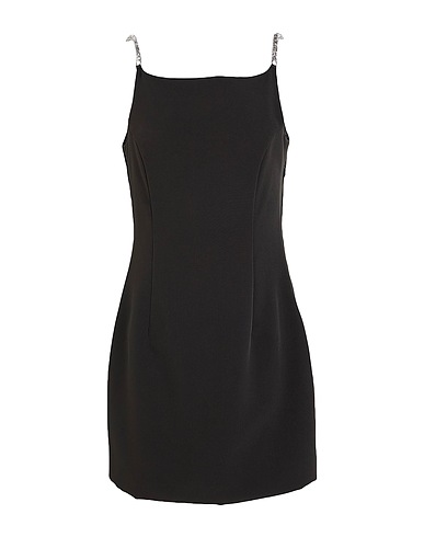 GCDS Short dress Black 88% Polyester, 12% Elastane