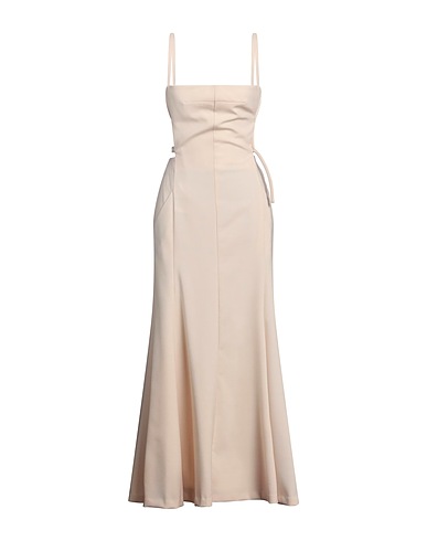 PHILOSOPHY di LORENZO SERAFINI Long dress Beige 54% Polyester, 44% Wool, 2% Elastane
