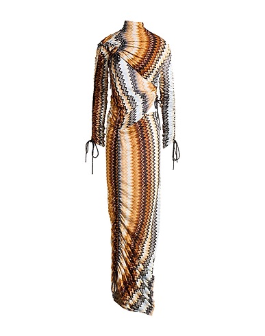MISSONI Long dress Camel 87% Viscose, 13% Cupro