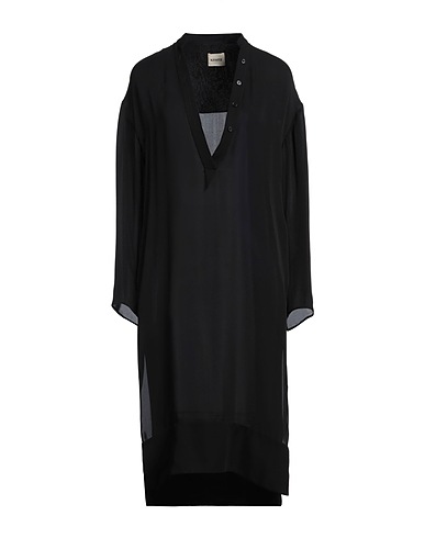 KHAITE Hemdkleid Schwarz 100% Seide
