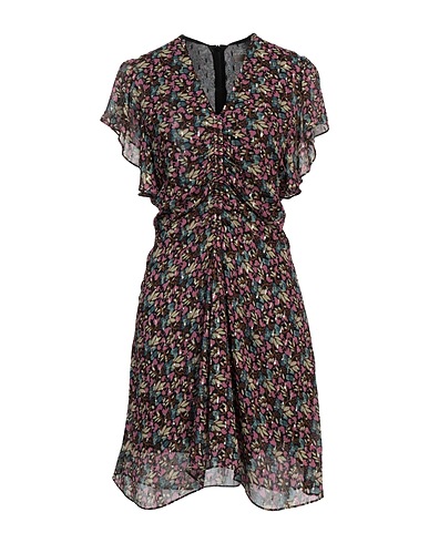 VANESSA BRUNO Short dress Black 96% Viscose, 4% Metallic fiber