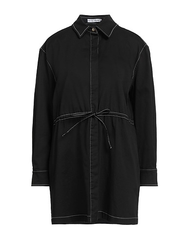 THIRD FORM Shirt dress Black 95% Cotton, 5% Elastane