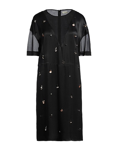 BY MALENE BIRGER 미디 원피스 블랙 100% 비스코스, 폴리에스테르
