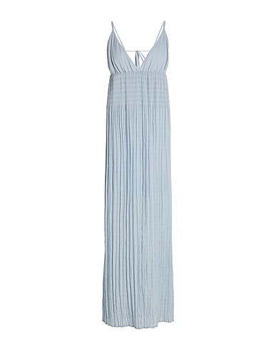TELA Long dress Light grey 100% Polyester