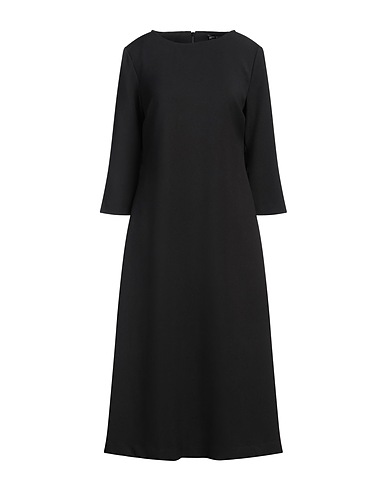 SOTTOVENTO Midi dress Black 73% Polyester, 21% Rayon, 6% Elastane