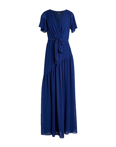 LAUREN RALPH LAUREN Long dress Blue 100% Polyester