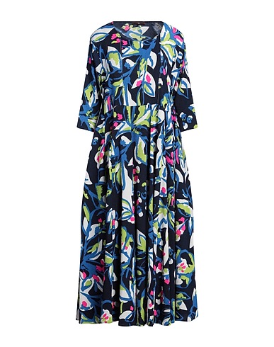 HIGH Midi dress Navy blue 92% Polyester, 8% Elastane