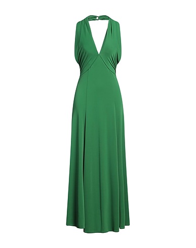 I BLUES Long dress Emerald green 95% Polyester, 5% Elastane