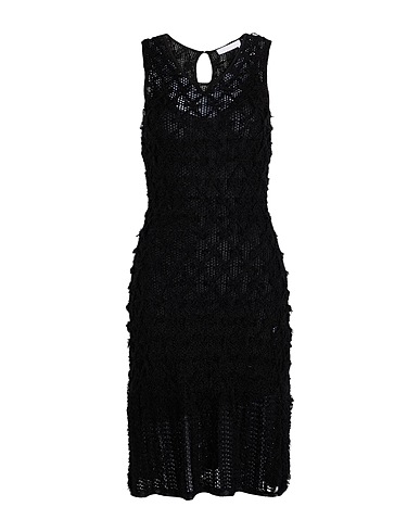 CHLOÉ Vestito corto Nero 74% Viscosa, 17% Seta, 9% Cachemire
