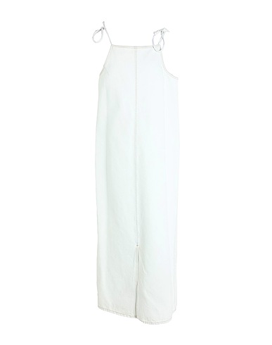 ALYSI Denim dress White 100% Cotton