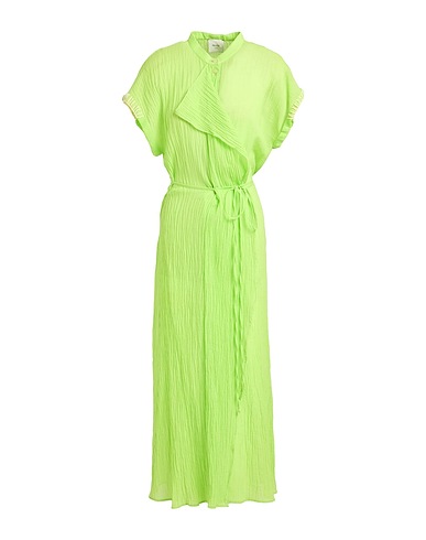 ALYSI Long dress CRÈME Lime green 100% Cotton