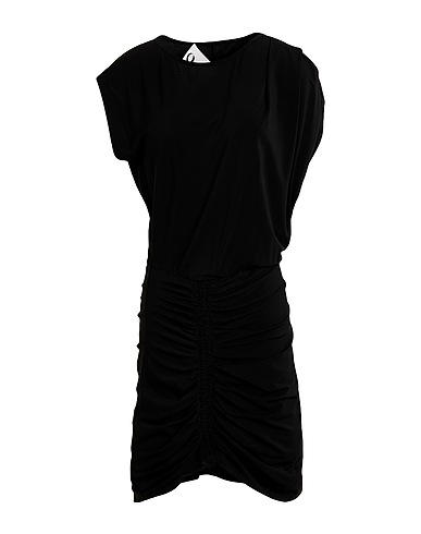 8PM Sheath dress Black 94% Viscose, 6% Elastane