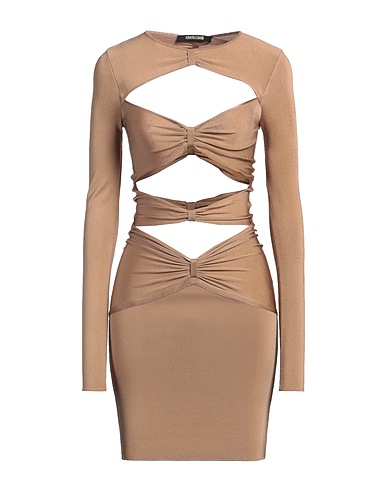 ROBERTO CAVALLI Sheath dress Camel 75% Viscose, 23% Polyamide, 2% Elastane