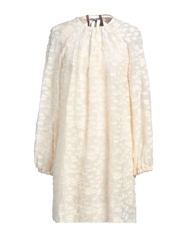 ALYSI Short dress Cream 70% Cotton, 16% Polyamide, 14% Acrylic