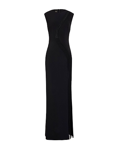 PINKO Long dress Black 96% Polyester, 4% Elastane