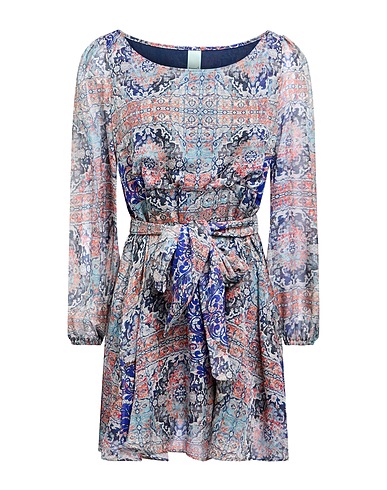 IL THE' DELLE 5 Short dress Midnight blue 100% Polyester