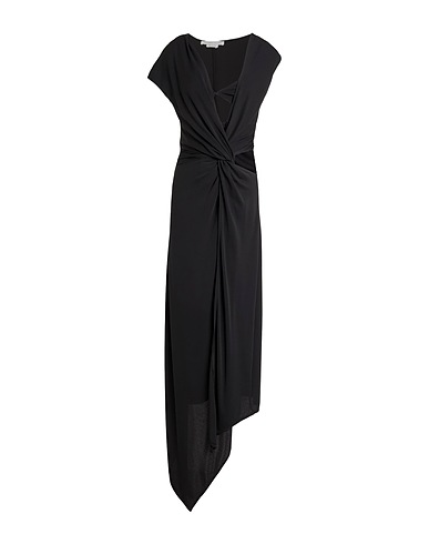 ALESSANDRO VIGILANTE Long dress Black 95% Polyester, 5% Elastane