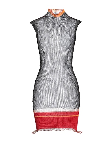 VITELLI Sheath dress Black Wool, Cotton, Viscose, Polyamide, Metal