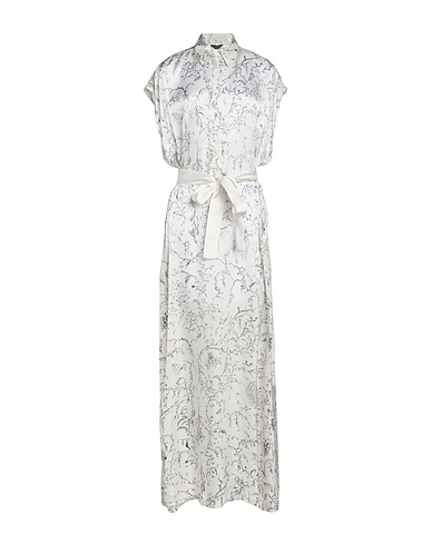 FABIANA FILIPPI Long dress Off white 100% Silk, Viscose, Cupro