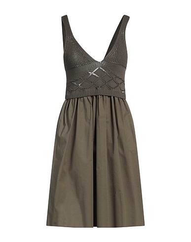 LIU •JO Kurzes Kleid Militärgrün 100% Baumwolle, Elastan