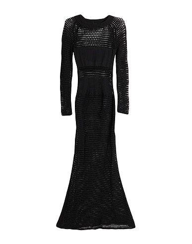 PINKO Long dress Black 80% Viscose, 20% Polyamide