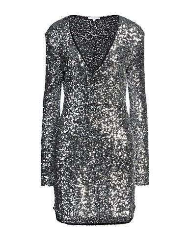 PATRIZIA PEPE Sheath dress Silver 96% Polyester, 4% Elastane