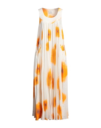 BALLANTYNE Long dress Mandarin 55% Linen, 45% Viscose
