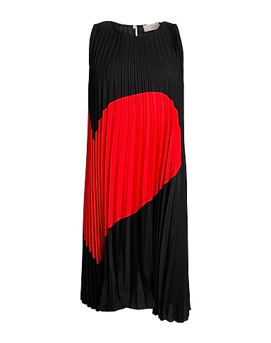 I BLUES Pleated dress Black 100% Polyester