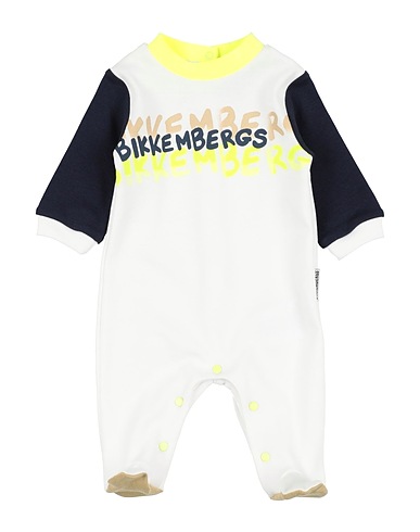 BIKKEMBERGS Tutina Baby  Bianco 100% Cotone