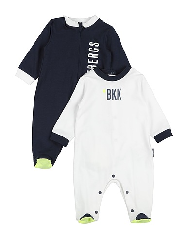 BIKKEMBERGS Baby jumpsuit  White 95% Cotton, 5% Elastane