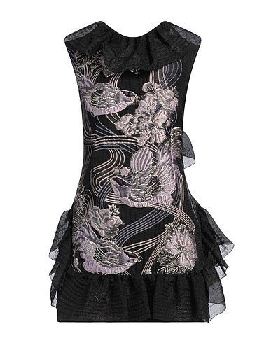 ALBERTA FERRETTI Short dress Black 74% Polyester, 11% Acetate, 6% Silk, 5% Metallic fiber, 4% Polyamide